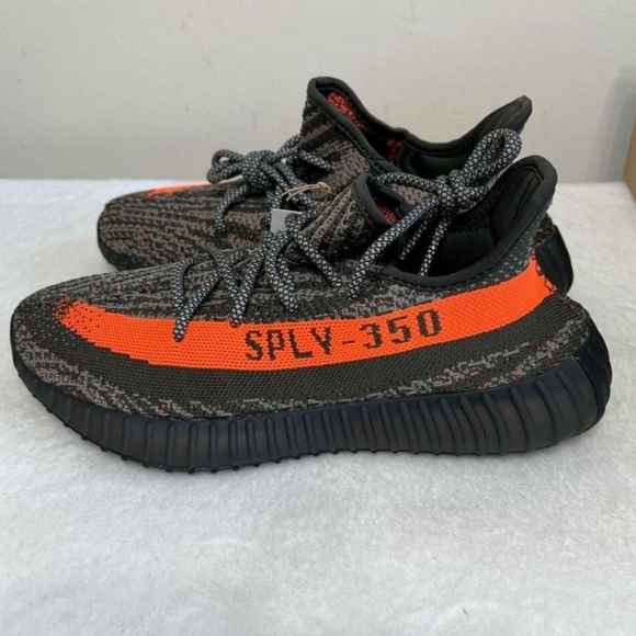 ADIDAS Yeezy Boost 350 V2 Carbel Stegrey/Solred NEW IN BOX 9 Mens - Picture 6 of 6